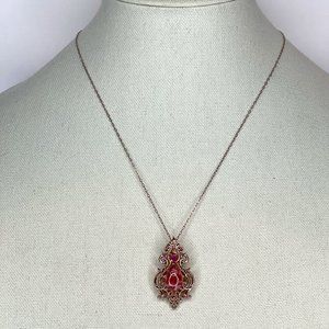 Stefy by Stefania & Ivano .925 Sterling Silver Rose Goldtone Pendant Necklace